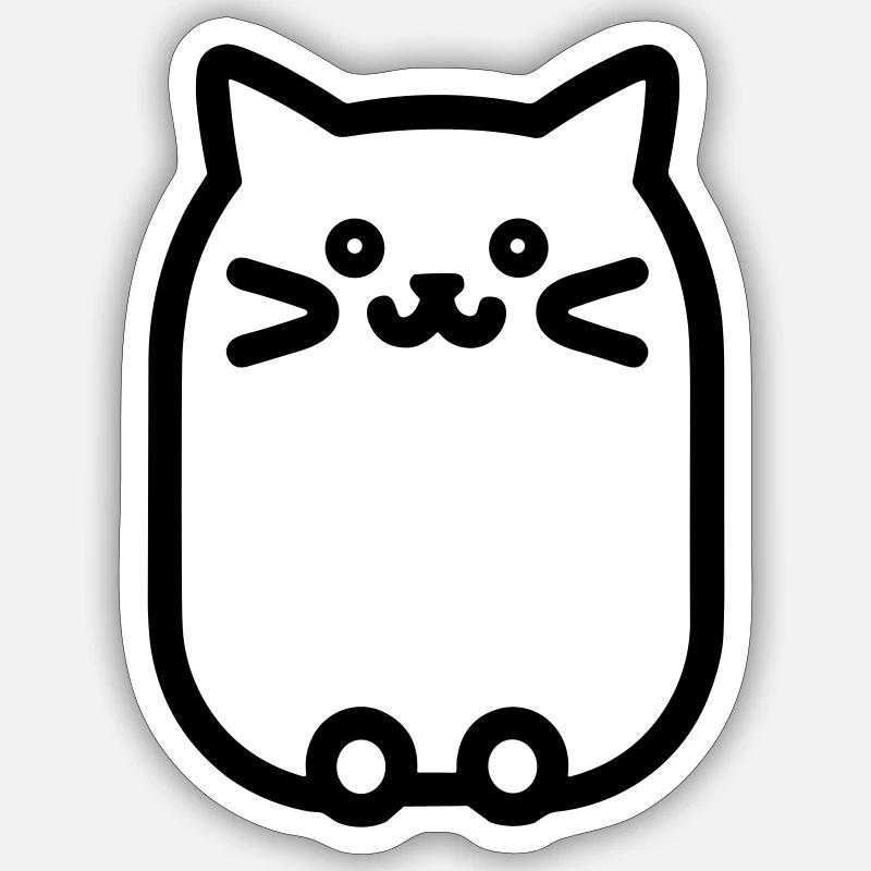 cat - Sticker size S (10 x 10 cm) - white matte