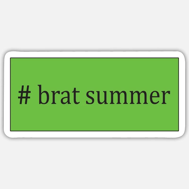 # brat summer - Sticker Größe S (10 x 10 cm) - Mattweiß