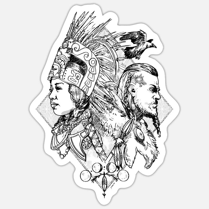 Time Warriors - Sticker size S (10 x 10 cm) - white matte