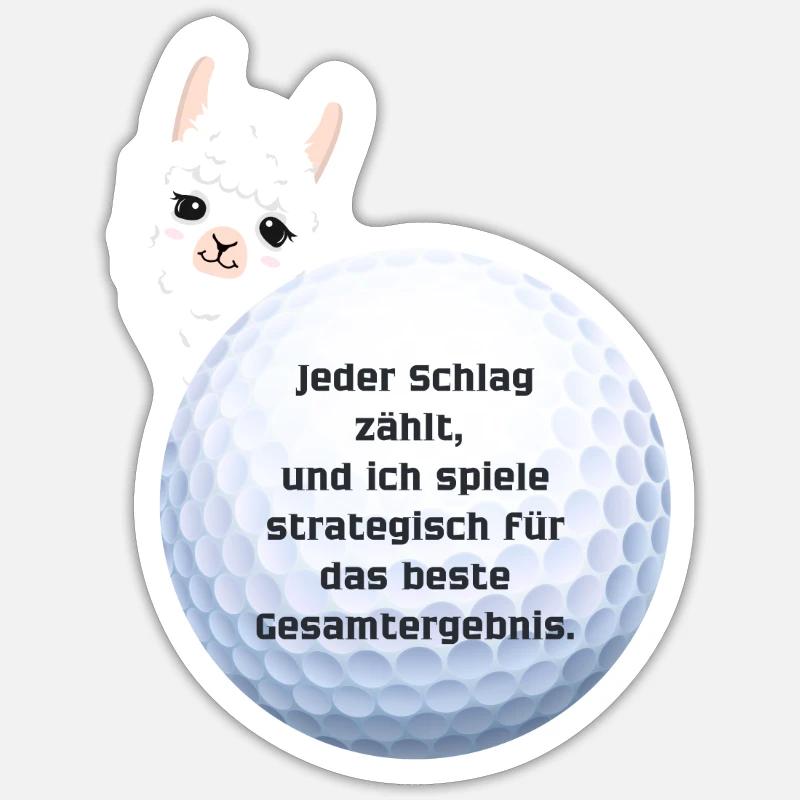 Golf Affirmation Mind Game GolfPaca sagt... Sticker Größe S (10 x 10 cm)