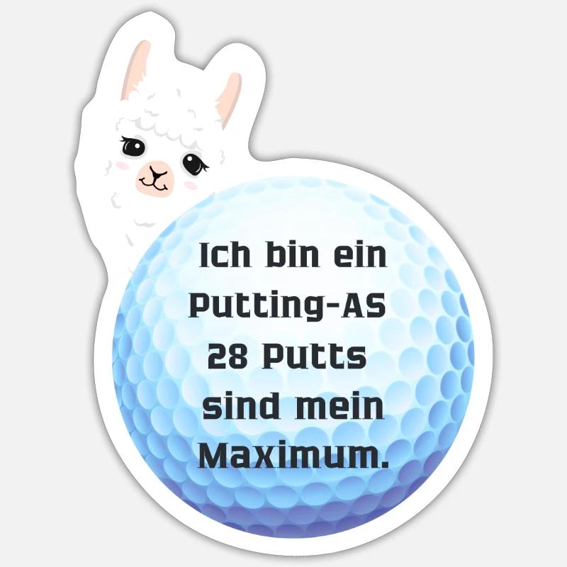Golf Affirmation - Putten - Golfpaca Sticker Größe S (10 x 10 cm)