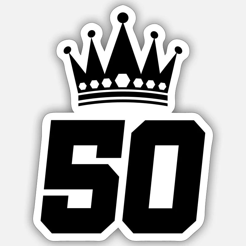 50 CZK - Sticker taille S (10 x 10 cm) - blanc mat