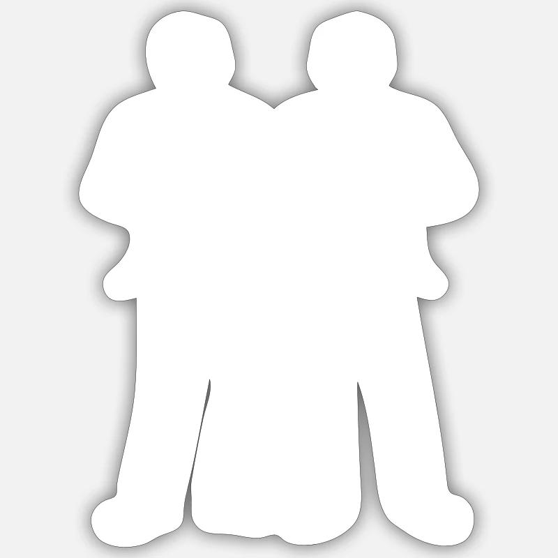 Groupe de groupe d’équipage - Sticker taille S (10 x 10 cm) - blanc mat