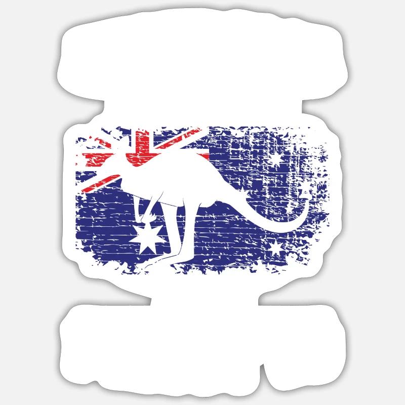 Outback Kangaroo Metropolis Sticker size S (10 x 10 cm)