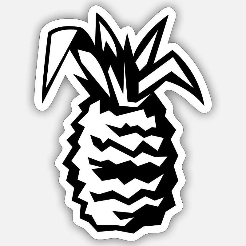 Pineapple 01 - Sticker size S (10 x 10 cm) - white matte