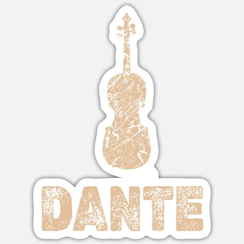 Gift for Dante - Sticker size S (10 x 10 cm) - white matte