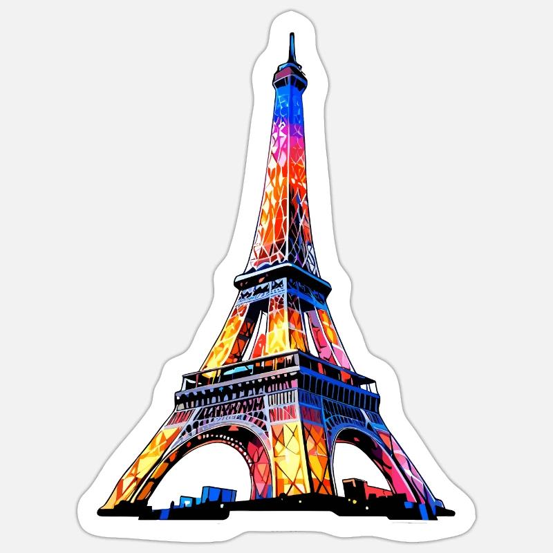 Eiffel Tower #3 Sticker size S (10 x 10 cm)