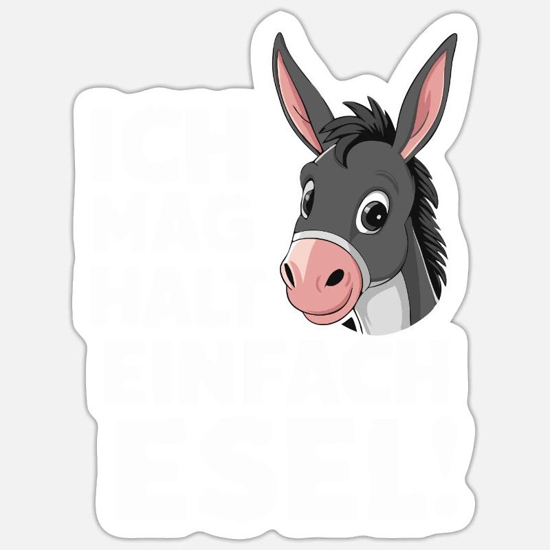 Donkey Donkey Mule Muli - Sticker size S (10 x 10 cm) - white matte