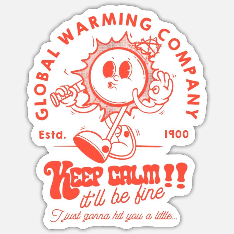 Climate change - Sticker size S (10 x 10 cm) - white matte