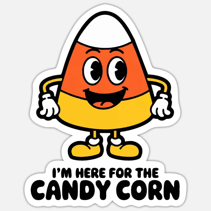 I'm Here for the Candy Corn Sticker size S (10 x 10 cm)
