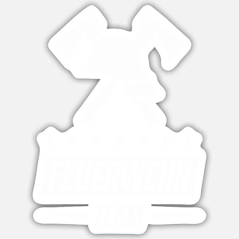Fire Brigade Team - Sticker size S (10 x 10 cm) - white matte