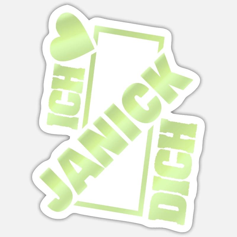 Couple Janick - Sticker size S (10 x 10 cm) - white matte