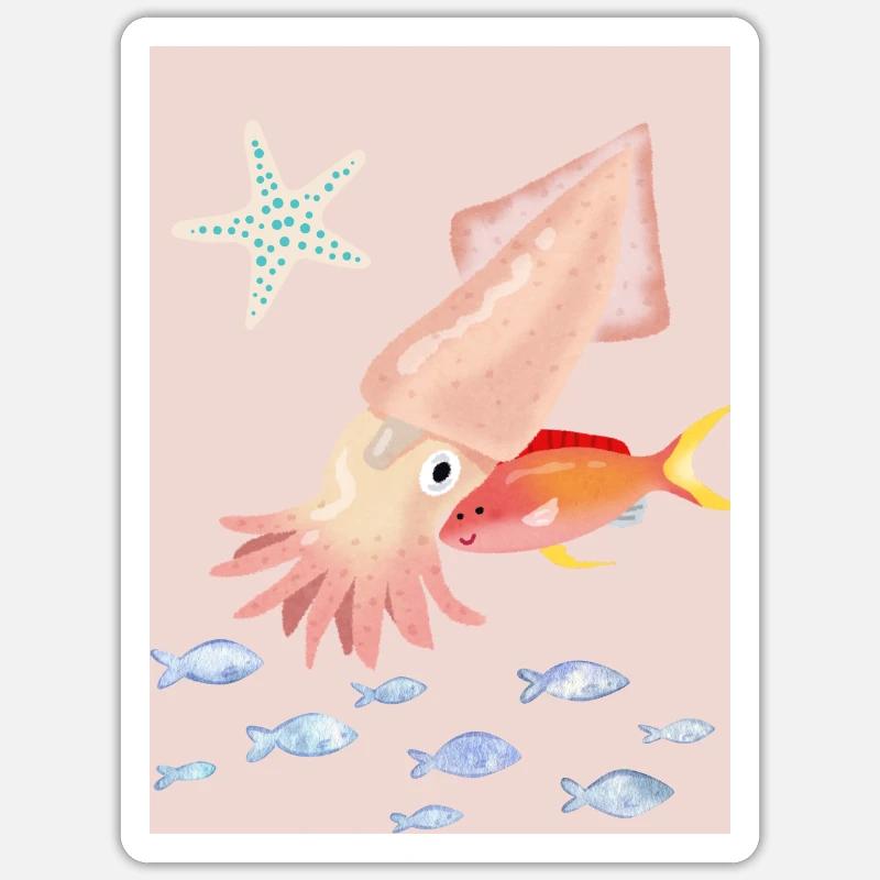 Mengdesigns: Hide and seek - Sticker size S (10 x 10 cm) - white matte