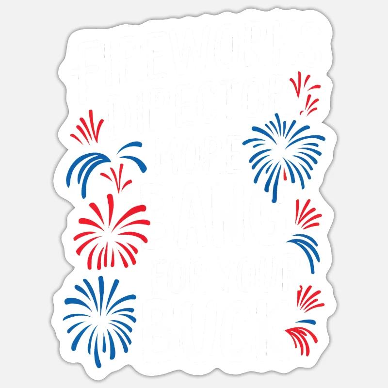 Pyrotechnie Feux d’artifice Pyrotechnie - Sticker taille S (10 x 10 cm) - blanc mat