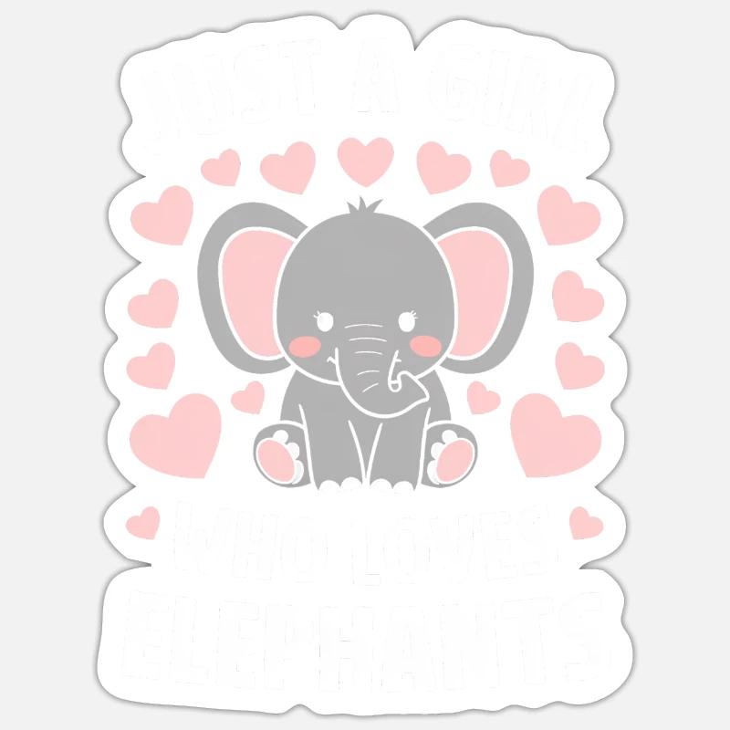 Elefant Tier Elefanten Zoo - Sticker Größe S (10 x 10 cm) - Mattweiß