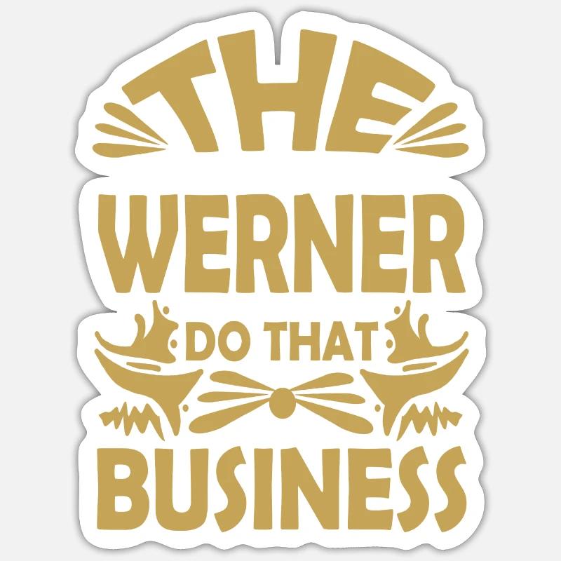 Werner - Sticker size S (10 x 10 cm) - white matte