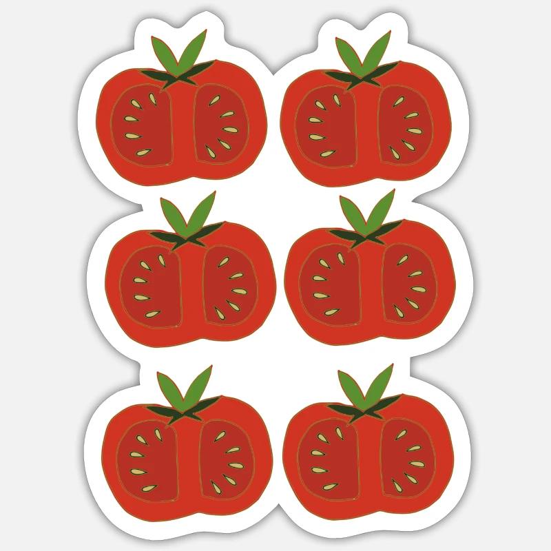 Tomatoes 6-fold Sticker size S (10 x 10 cm)
