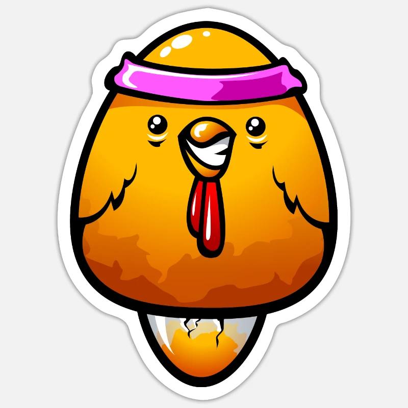 Samurai Chick - Sticker size S (10 x 10 cm) - white matte