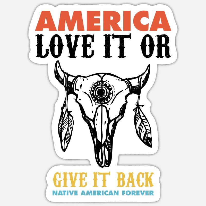 american native, deadly day, apache - Sticker Größe S (10 x 10 cm) - Mattweiß