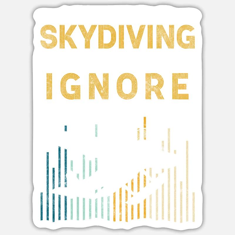 Skydiving passion freefall - Sticker size S (10 x 10 cm) - white matte