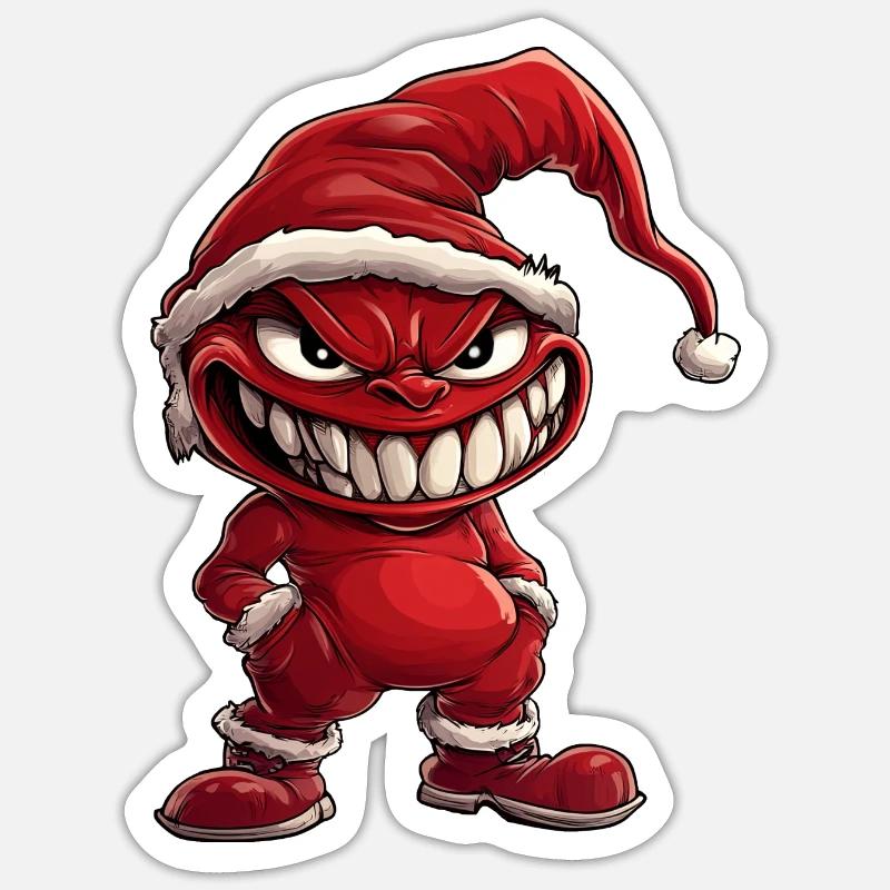 Devil Christmas Sticker size S (10 x 10 cm)