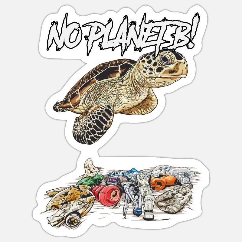 Save the ocean // Pollution - Sticker size S (10 x 10 cm) - white matte