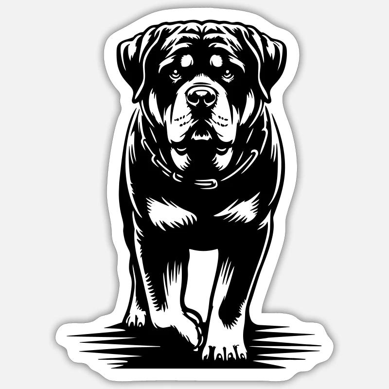 Rottweiler - Sticker size S (10 x 10 cm) - white matte