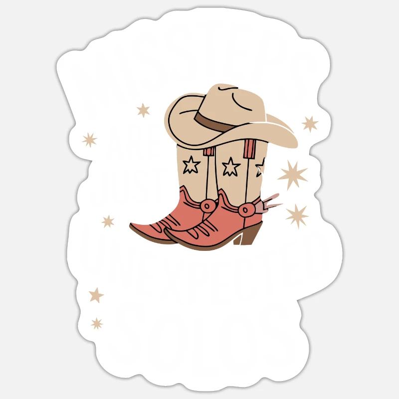 Danse en ligne Danseurs - Sticker taille S (10 x 10 cm) - blanc mat