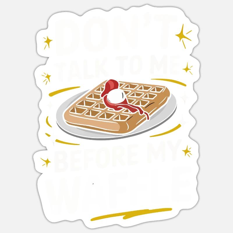 Waffles Breakfast Sweets Sticker size S (10 x 10 cm)