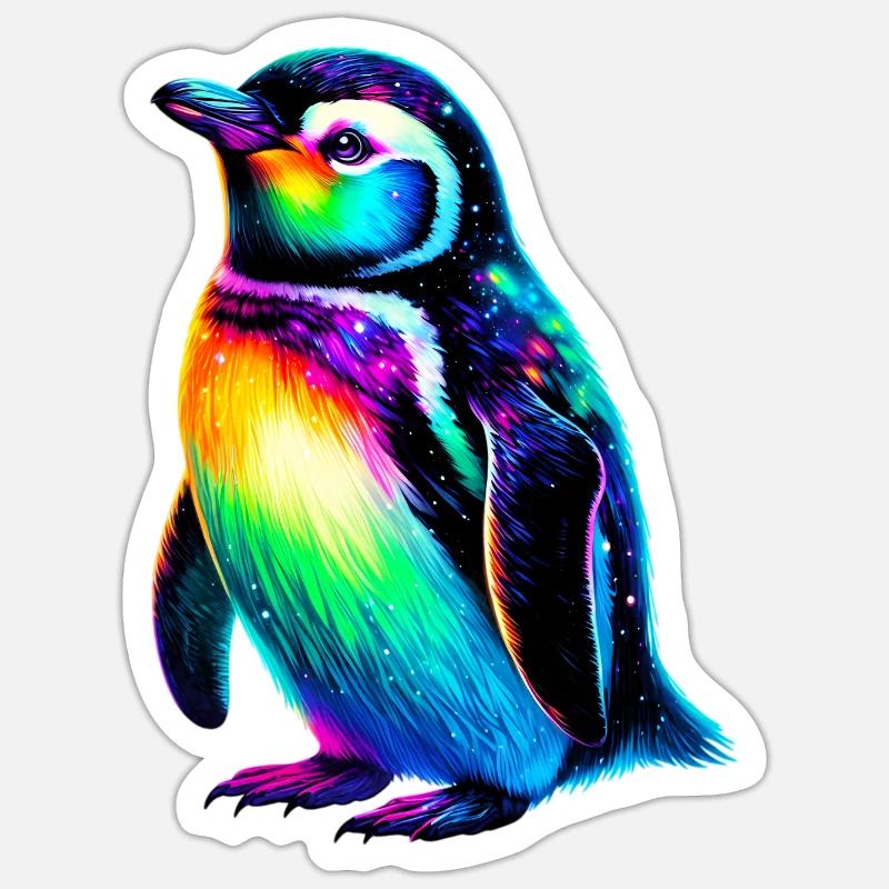 Pinguin - Sticker Größe S (10 x 10 cm) - Mattweiß