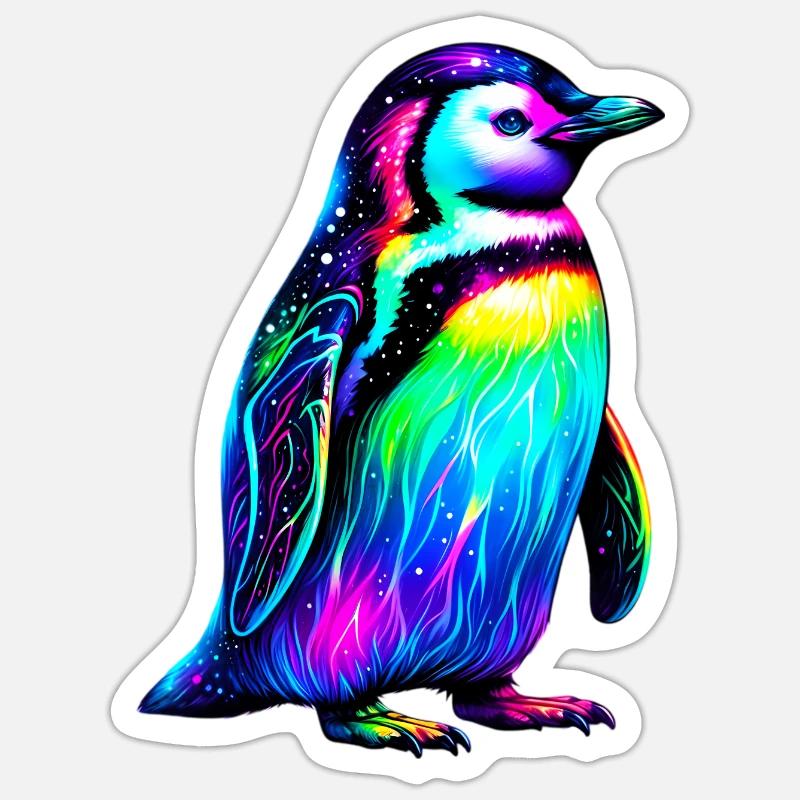 Pinguin - Sticker Größe S (10 x 10 cm) - Mattweiß