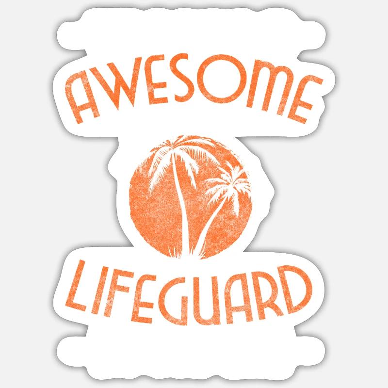 Schwimmer Beruf Wasser - Sticker Größe S (10 x 10 cm) - Mattweiß