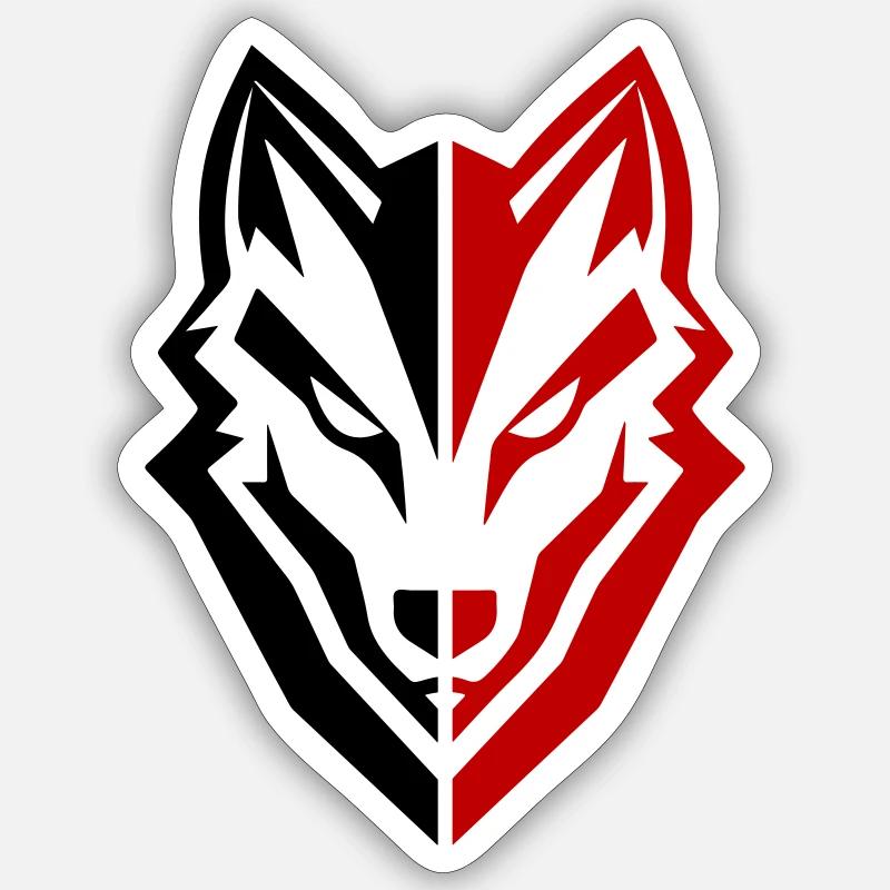Wolf Icon - Sticker size S (10 x 10 cm) - white matte