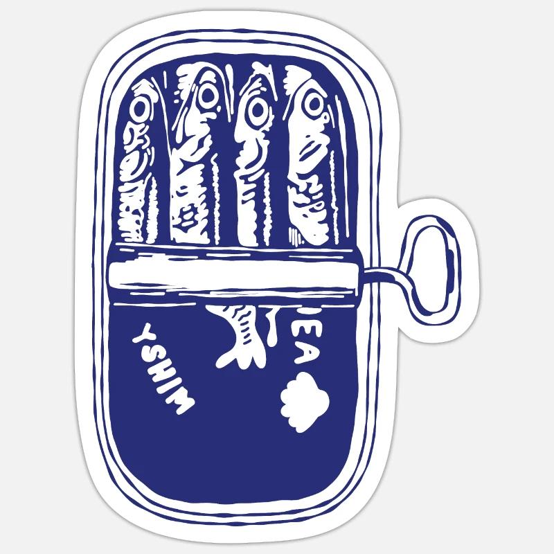 Sardines - Sticker size S (10 x 10 cm) - white matte
