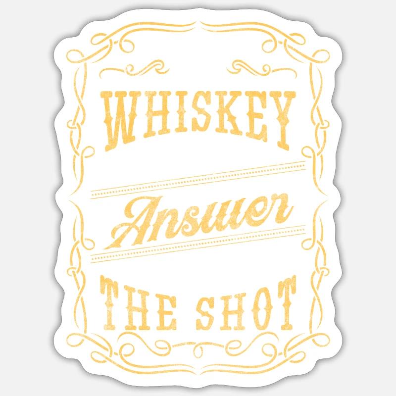 Alcohol Drinker Bartender Scotch Sticker size S (10 x 10 cm)
