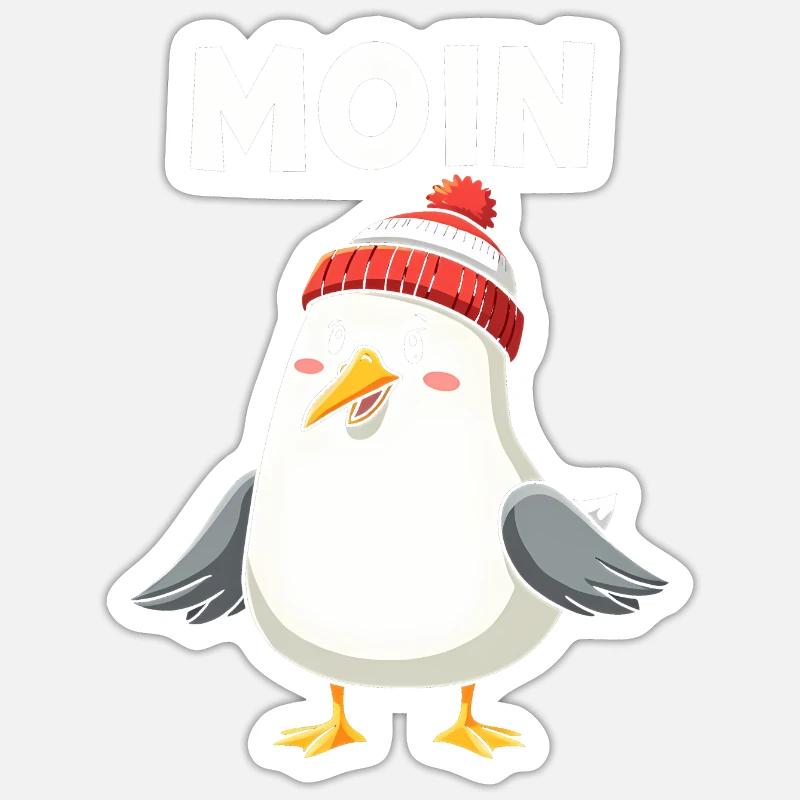 Dart Moin Möwe Sticker Größe S (10 x 10 cm)