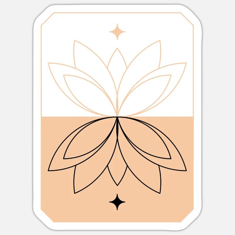 Lotus - Sticker Größe S (10 x 10 cm) - Mattweiß