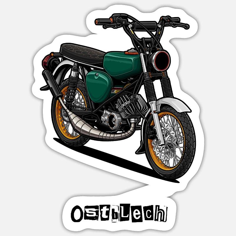 S51 (vert) // Illustration - Sticker taille S (10 x 10 cm) - blanc mat
