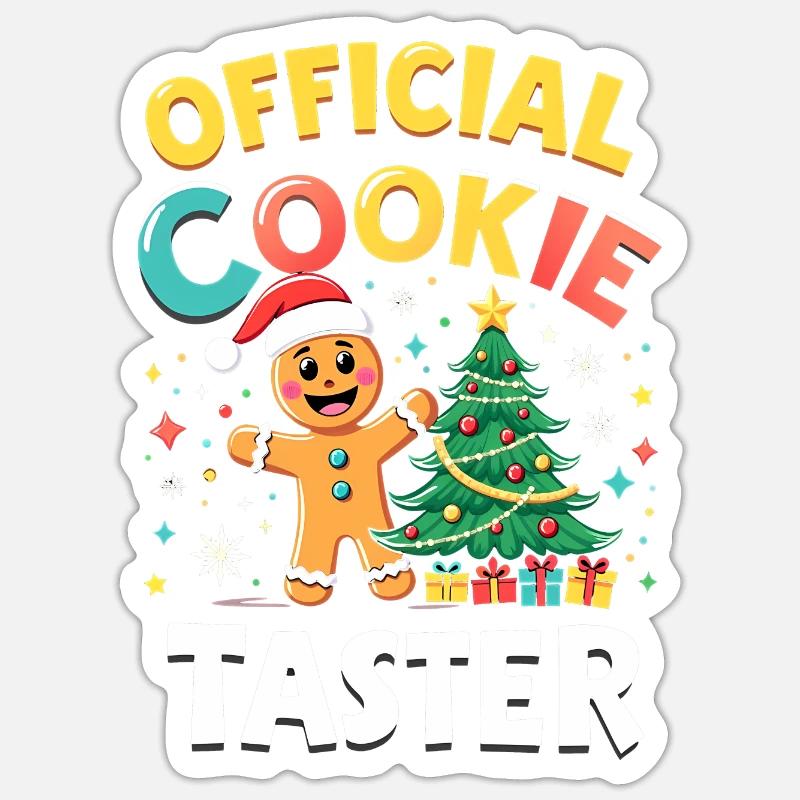 Official Cookie Button - Sticker size S (10 x 10 cm) - white matte