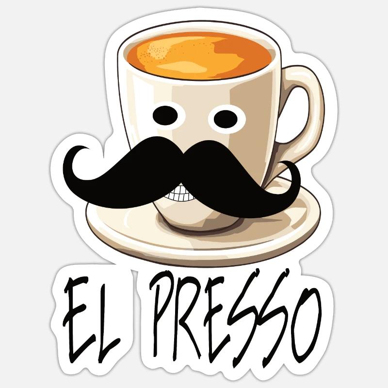 Espresso - Sticker size S (10 x 10 cm) - white matte