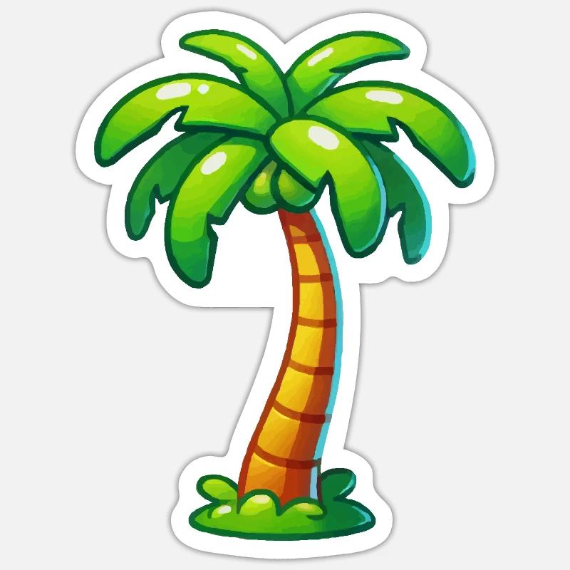 palm tree Sticker size S (10 x 10 cm)