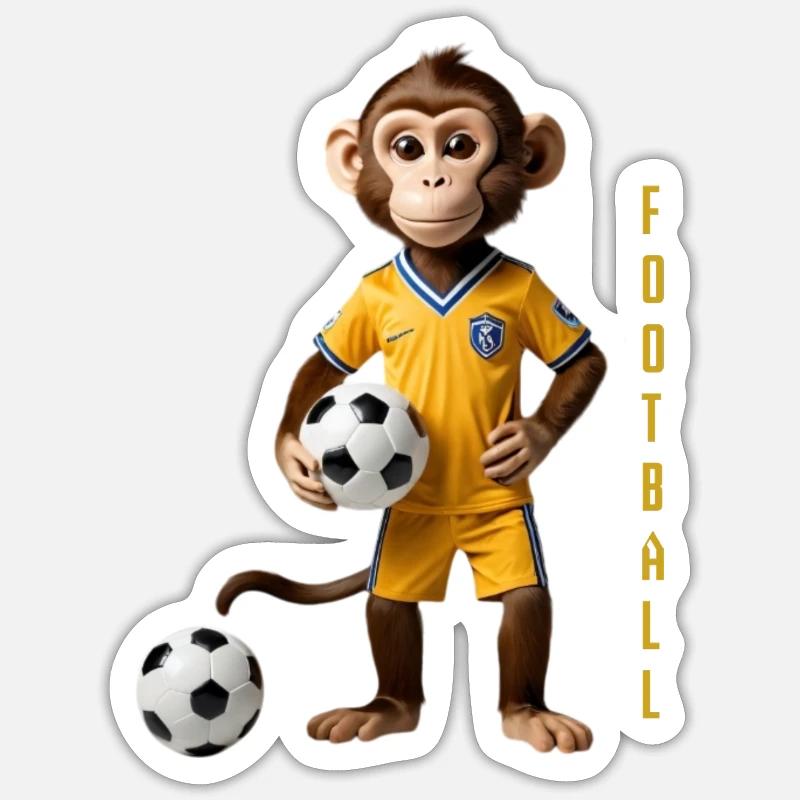 Cool monkey - Sticker Größe S (10 x 10 cm) - Mattweiß