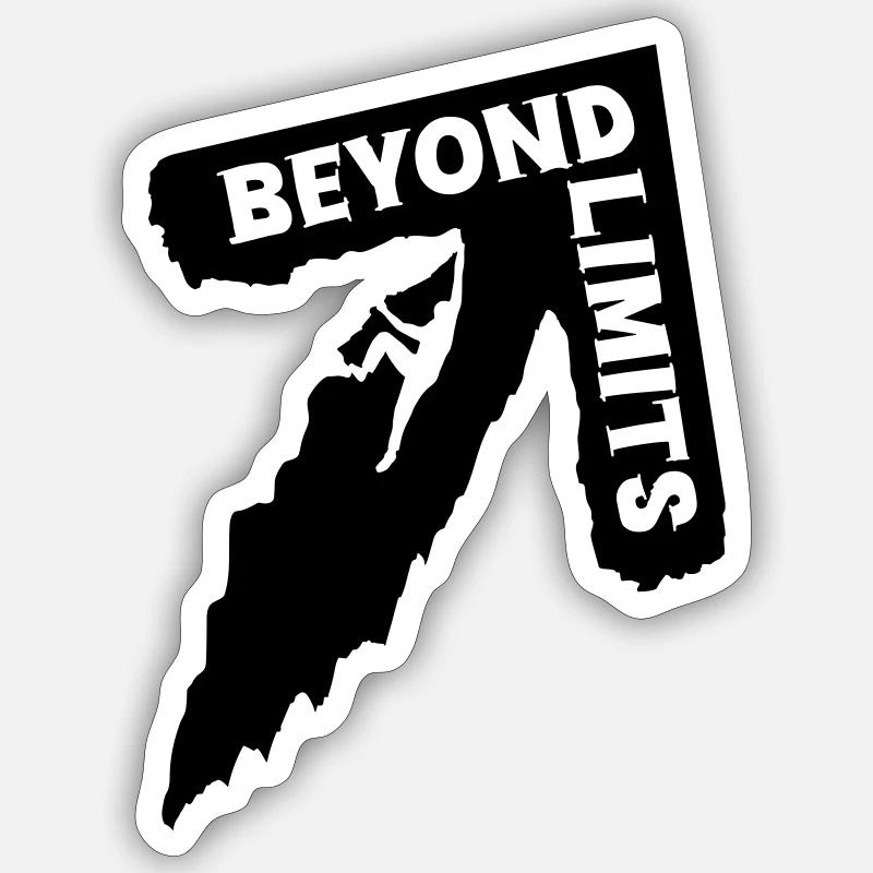 Beyond Limits - Climber [Schwarz] Sticker Größe S (10 x 10 cm)