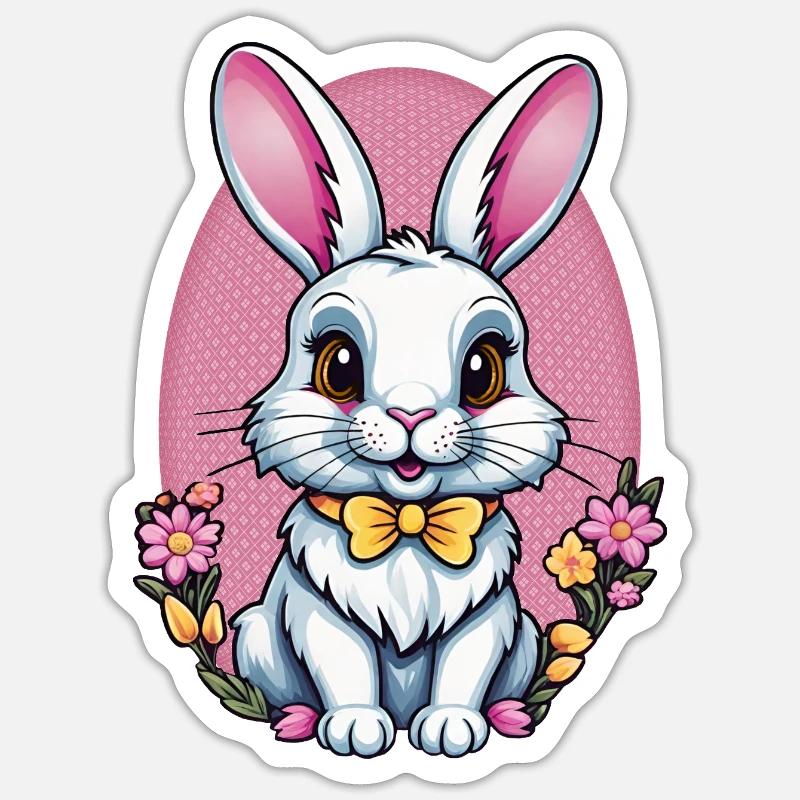 Bunny - Sticker size S (10 x 10 cm) - white matte