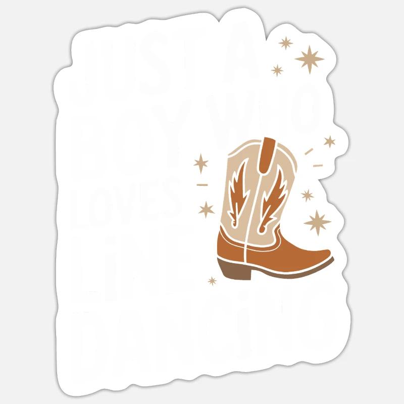 Danse en ligne Danseurs - Sticker taille S (10 x 10 cm) - blanc mat