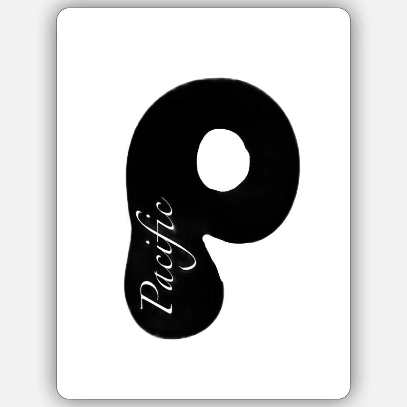 Pacifique - Sticker taille S (10 x 10 cm) - blanc mat