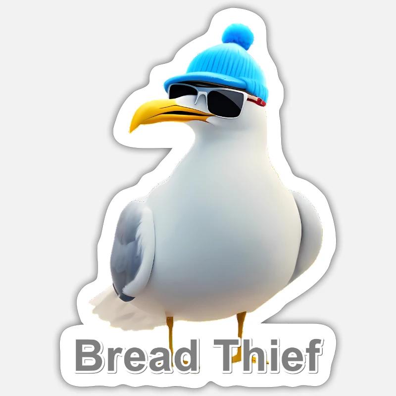 Möwe - Sticker Größe S (10 x 10 cm) - Mattweiß