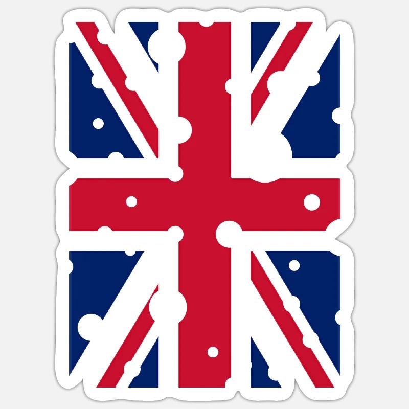 Drapeau Anglais Sticker taille S (10 x 10 cm)