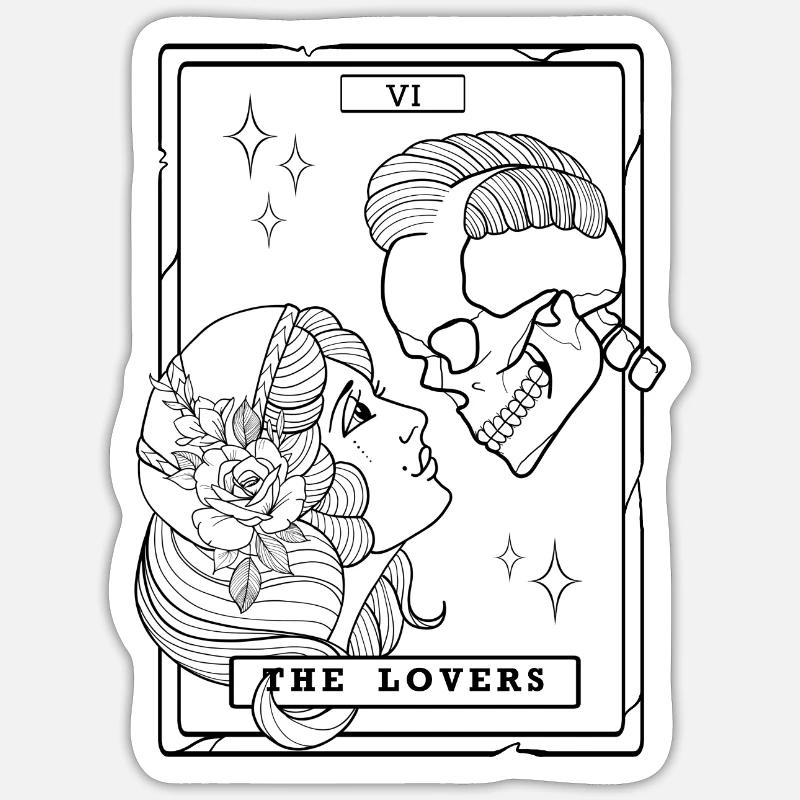 Die Liebenden Sticker Größe S (10 x 10 cm)