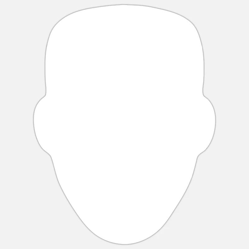 Mask - Sticker size S (10 x 10 cm) - white matte